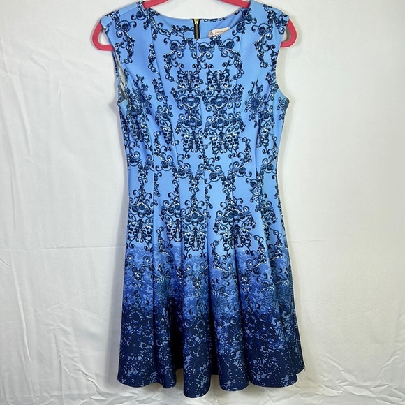 established 1962 Dresses & Skirts - Established 1962 Sleeveless Blue Midi Dress Size 4 Zip Back Like New